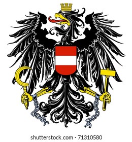 Vector national coat of arms of Austria