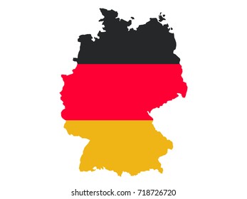 Vector national colors map of Germany