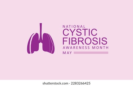 Vector National Cystic Fibrosis awareness month may. Template  background, banner, card, poster