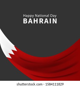 Vector of National Day in Arabic calligraphy style with Bahrain flags. Bahrain independence day.  