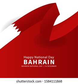 Vector of National Day in Arabic calligraphy style with Bahrain flags. Bahrain independence day.  
