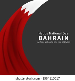 Vector of National Day in Arabic calligraphy style with Bahrain flags. Bahrain independence day.  