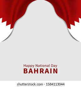 Vector of National Day in Arabic calligraphy style with Bahrain flags. Bahrain independence day.  
