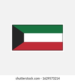 Vector of National Day with Kuwait Flags. Celebration of Kuwait's national day on February 25. Vector Illustration