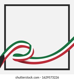 Vector of National Day with Kuwait Flags. Celebration of Kuwait's national day on February 25. Vector Illustration