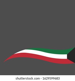 Vector of National Day with Kuwait Flags. Celebration of Kuwait's national day on February 25. Vector Illustration