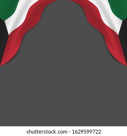 Vector of National Day with Kuwait Flags. Celebration of Kuwait's national day on February 25. Vector Illustration