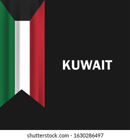 Vector of National Day with Kuwait Flags. Celebration of Kuwait's national day on February 25. Vector Illustration
