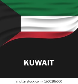 Vector of National Day with Kuwait Flags. Celebration of Kuwait's national day on February 25. Vector Illustration