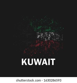 Vector of National Day with Kuwait Flags. Celebration of Kuwait's national day on February 25. Vector Illustration
