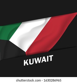 Vector of National Day with Kuwait Flags. Celebration of Kuwait's national day on February 25. Vector Illustration