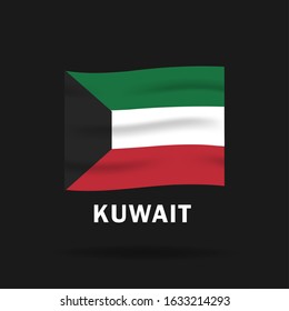 Vector of National Day with Kuwait Flags. Celebration of Kuwait's national day on February 25. Vector Illustration