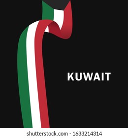 Vector of National Day with Kuwait Flags. Celebration of Kuwait's national day on February 25. Vector Illustration
