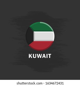 Vector of National Day with Kuwait Flags. Celebration of Kuwait's national day on February 25. Vector Illustration