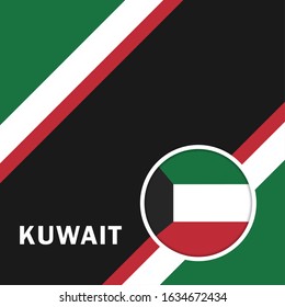 Vector of National Day with Kuwait Flags. Celebration of Kuwait's national day on February 25. Vector Illustration