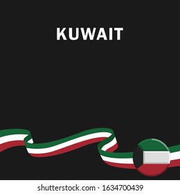 Vector of National Day with Kuwait Flags. Celebration of Kuwait's national day on February 25. Vector Illustration