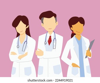 Diseño plano del Día Nacional de los Doctores Vectores