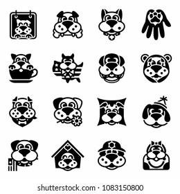 Vector National Dog Day icon set