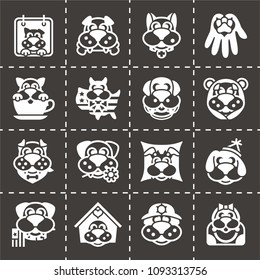 Vector National Dog Day icon set