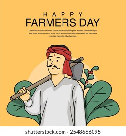 vector national farmers day background template