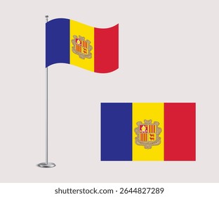 Vector National Flag of Andorra