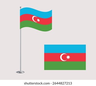 Vector National Flag of Azerbaijan