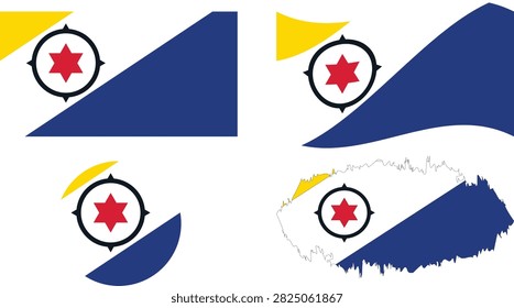 Vector national flag of Bonaire