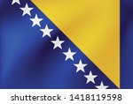 Vector national flag of Bosnia and Herzegovina - Illustration for sports competition, traditional or state events.
