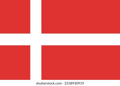 Vector National flag of Denmark