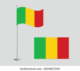 Bandera Nacional Vector de Malí