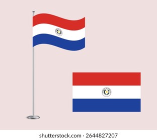 Bandera Nacional Vector de Paraguay