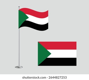 Vector National Flag of Sudan