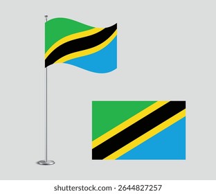 Bandeira Nacional Vetorial da Tanzânia
