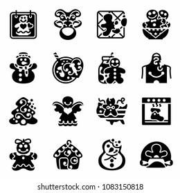 Vector National Gingerbread Cookie Day icon set