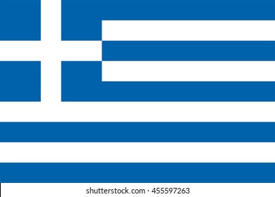 Vector national Greece flag