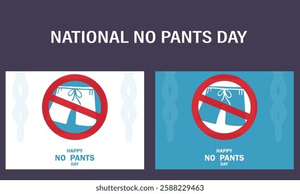 A vector national no pants day design.