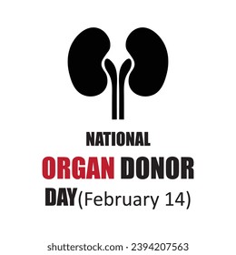 Vector National Organ Donor day, creative design flat illustration..eps