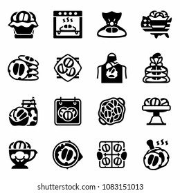 Vector National Pecan Sandies Day icon set