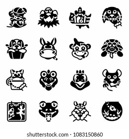 Vector National Pet Day icon set