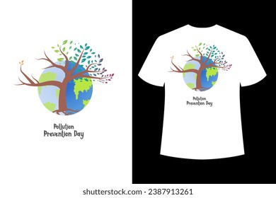 vector national pollution prevention day t shirt design 