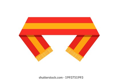 Vector national soccer team scarf on white background