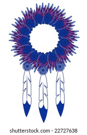 vector native american indian medicine shield