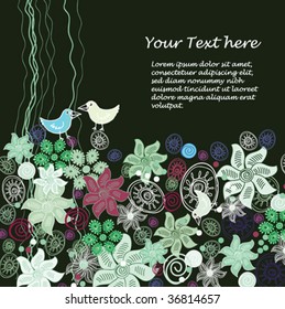  vector natur abstract floral background with place for your text