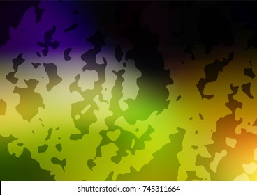 Vector natural abstract template. Decorative shining childish illustration with doodles on abstract template. The pattern can be used for wallpapers and coloring books.
