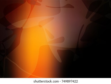 Vector natural abstract template. Doodles created by child on blurred abstract background with gradient. The elegant pattern can be used as a part of a brand book.