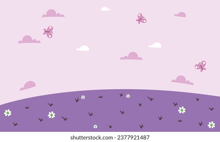 Vector natural background with flowers background.