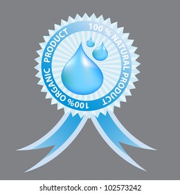 Vector natural blue label illustration