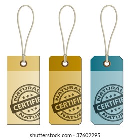 vector "natural" cardboard tags