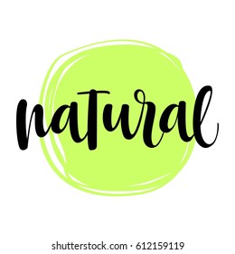 Vector natural emblem. Healthy food