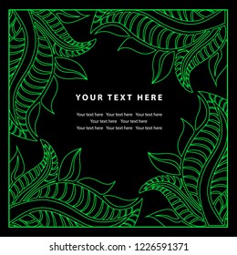 Vector natural floral frame background - design elements